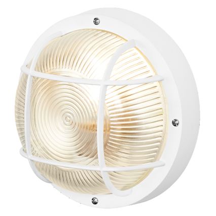 Osram - Kültéri fali lámpatest BULKHEAD 1xE27/10W/230V átmérő 19 cm IP54 fehér