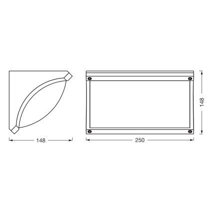 Osram - Kültéri fali lámpatest ENDURA CLASSIC 1xE27/40W/230V IP54 antracit