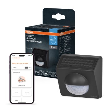Osram - Kültéri napelemes mozgásérzékelő SMART+ 3,7V antracit IP65 Wi-Fi 800 mAh