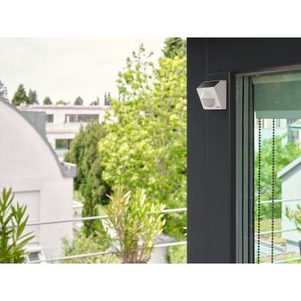 Osram - Kültéri napelemes mozgásérzékelő SMART+ 3,7V fehér IP65 Wi-Fi 800 mAh