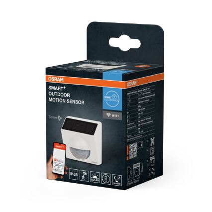 Osram - Kültéri napelemes mozgásérzékelő SMART+ 3,7V fehér IP65 Wi-Fi 800 mAh