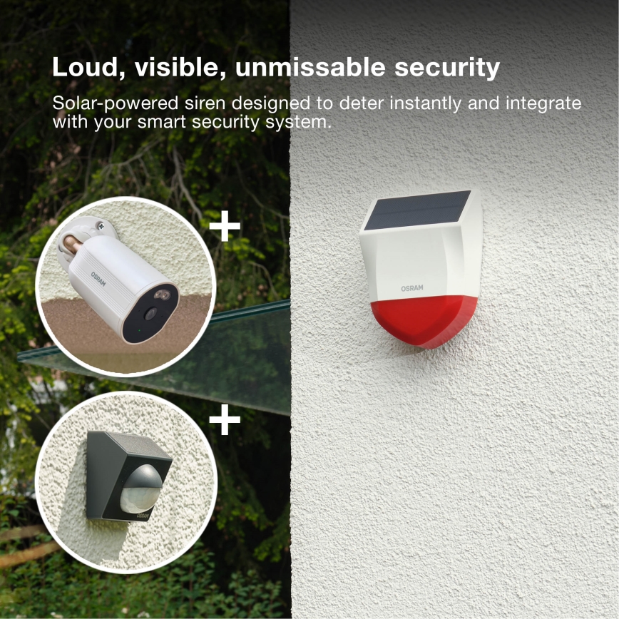 Osram - Kültéri napelemes riasztó SMART+ 5V IP65 Wi-Fi