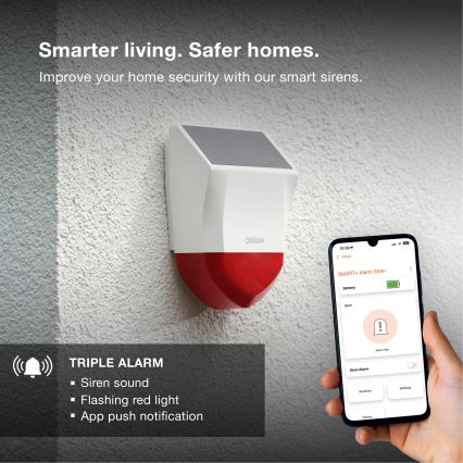 Osram - Kültéri napelemes riasztó SMART+ 5V IP65 Wi-Fi
