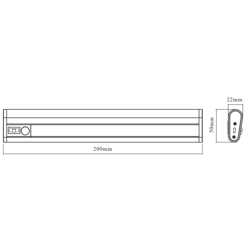 Osram - LED alá szerelhető lámpa érzékelővel MOBILE LED/1W/3,7V 1800 mAh