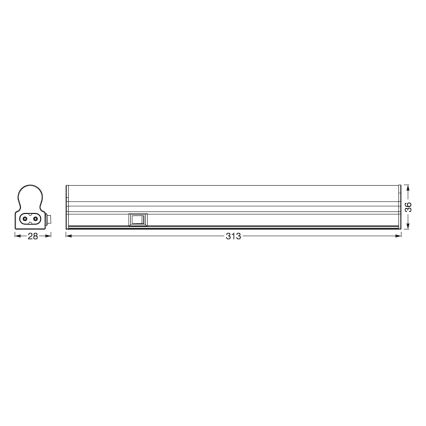 Osram - BATTEN LED alá szerelhető lámpa mozgásérzékelővel 4W/230V 3000K 32 cm fehér