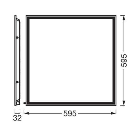 Osram - LED álmennyezeti panel ESSENTIAL LED/50W/230V 3000/4000/6500K 60x60 cm