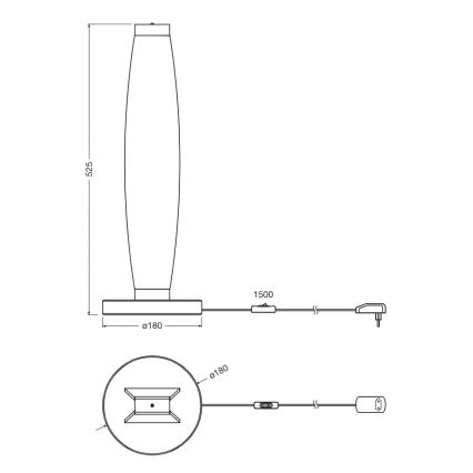 Osram - LED asztali lámpa DECOR FLAT LED/13W/230V szürke