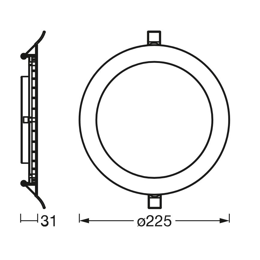 Osram - LED Beépíthető lámpa SLIM LED/22W/230V 3000K