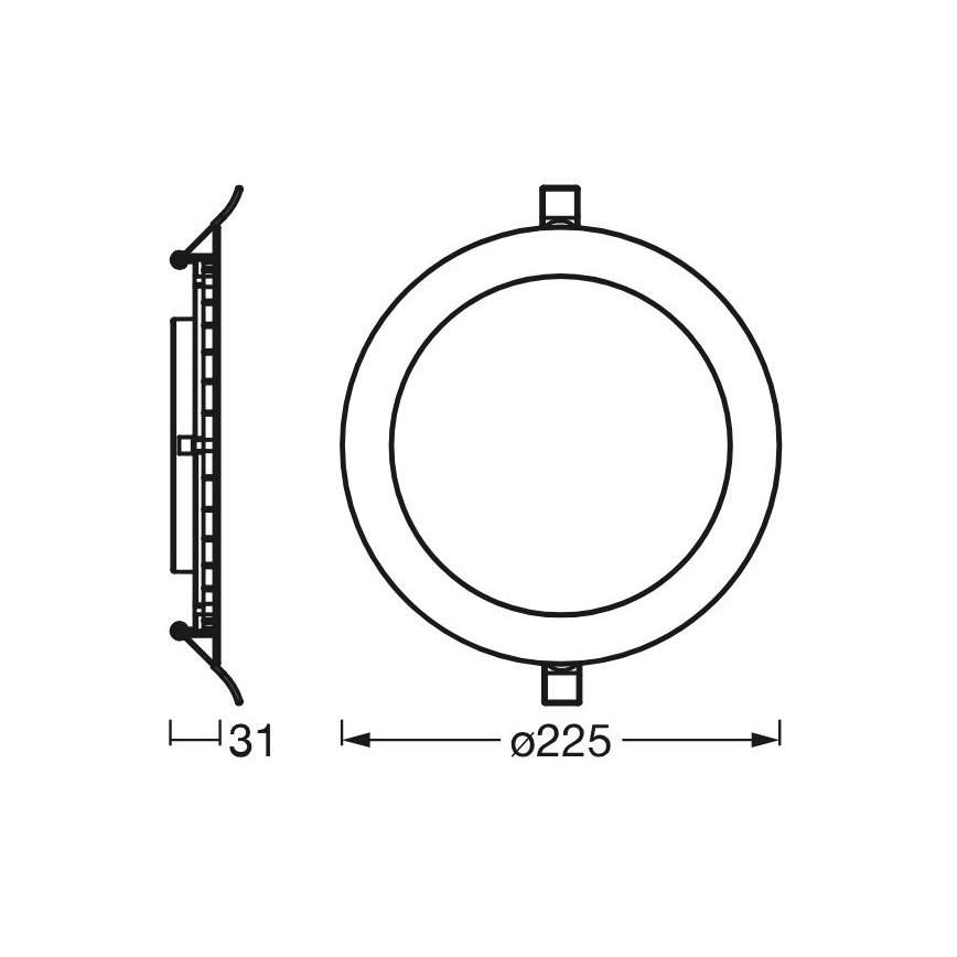 Osram - LED Beépíthető lámpa SLIM LED/22W/230V 4000K