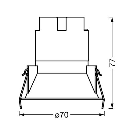 Osram - LED süllyesztett lámpatest SPOT TWIST LED/5W/230V 3000K átm. 7 cm fehér/ezüst