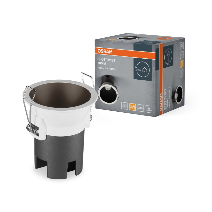 Osram - LED beépíthető mennyezeti lámpa SPOT TWIST LED/5W/230V 3000K Ø 7 cm fehér/fekete