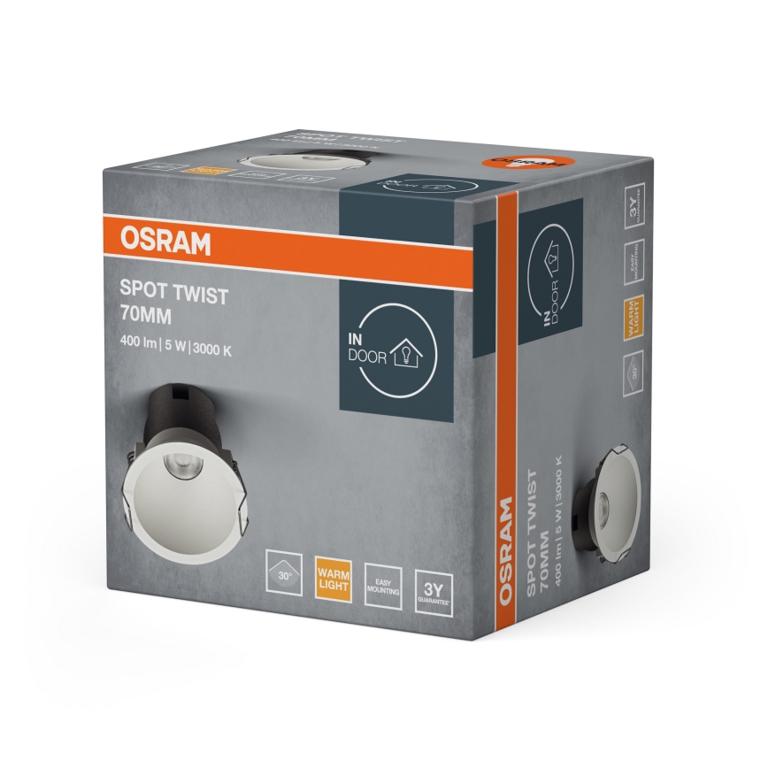 Osram - LED beépíthető mennyezeti lámpa SPOT TWIST LED/5W/230V 3000K Ø 7 cm fehér