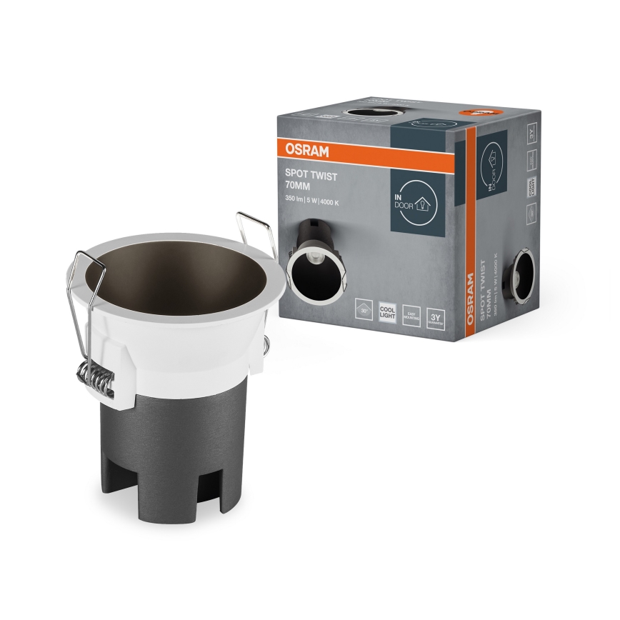 Osram - LED beépíthető spot SPOT TWIST LED/5W/230V 4000K, átmérő 7 cm, fehér/fekete