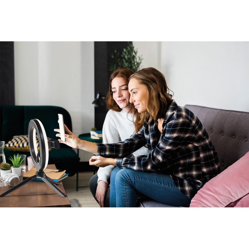 Osram - dimmelhető LED asztali lámpa állvánnyal és vlogoláshoz tartóval LED/5,5W/USB 3000-6500K 210 mAh