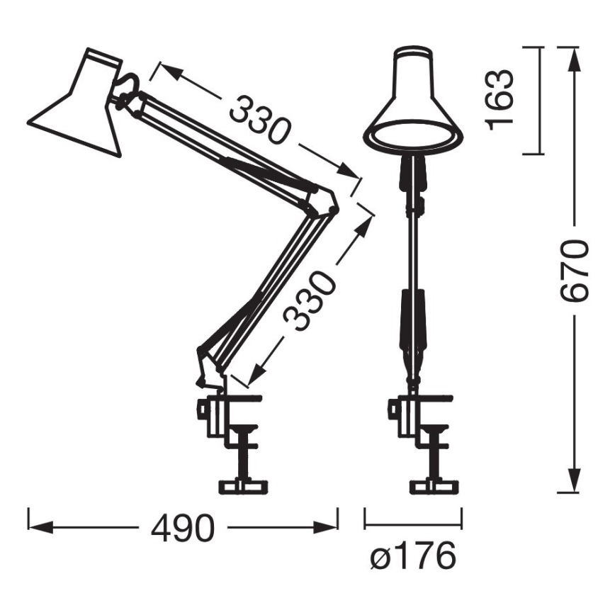 Osram - LED fényerőszabályozható csíptethető asztali lámpa OFFICE LINE LED/9W/230V 3000K fekete