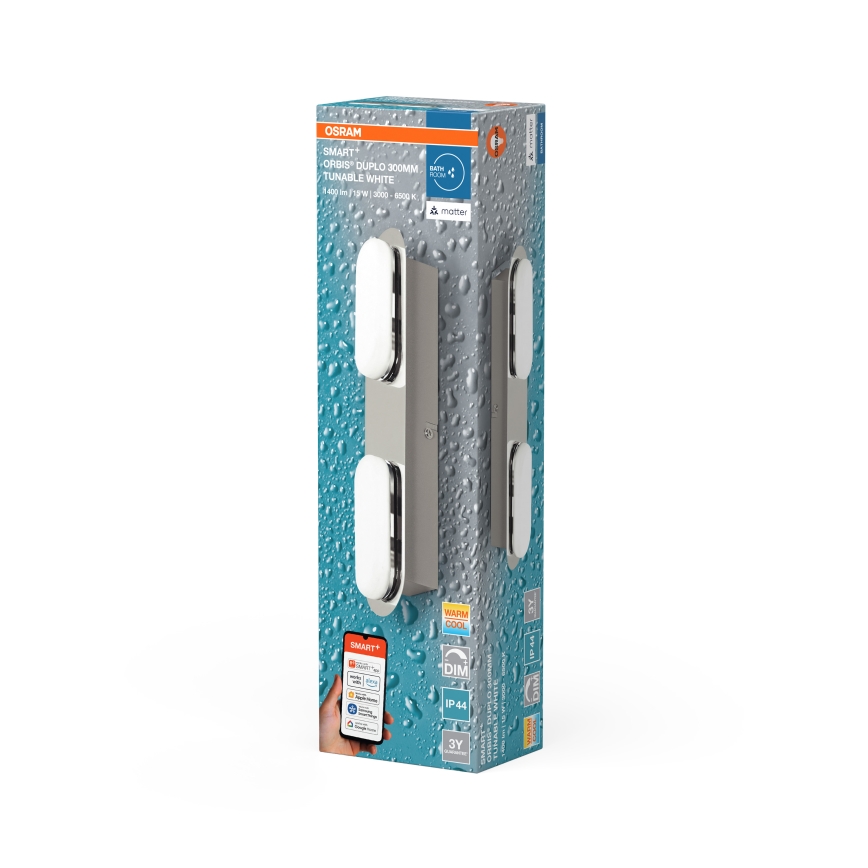 Osram - LED dimmelhető fürdőszobai fali világítótest SMART+ DUPLO LED/15W/230V 3000-6500K IP44 Wi-Fi