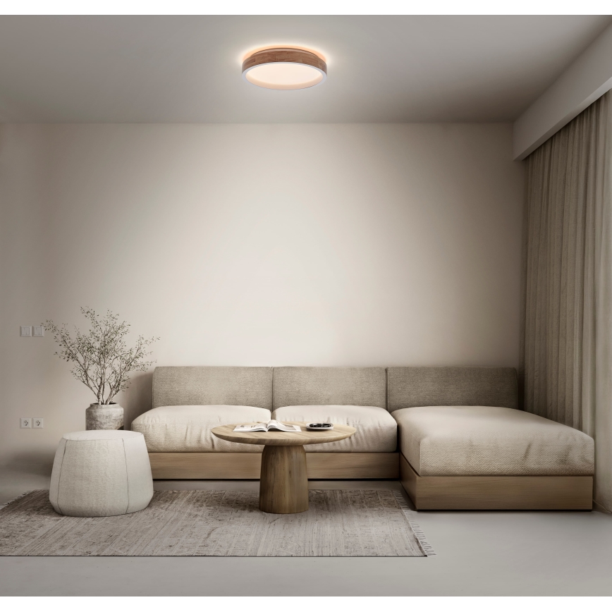 Osram - LED Dimmelhető mennyezeti lámpa MARIANO LED/16W/230V átm. 31 cm tölgy/fehér