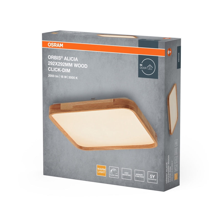 Osram - LED fényerőszabályozható mennyezeti lámpatest ORBIS ALICIA LED/16W/230V 29,2x29,2 cm bézs