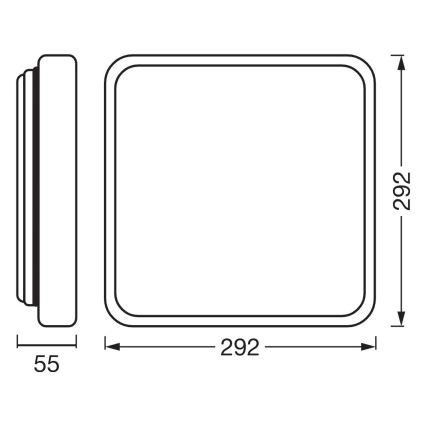 Osram - LED fényerőszabályozható mennyezeti lámpatest ORBIS ALICIA LED/16W/230V 29,2x29,2 cm bézs
