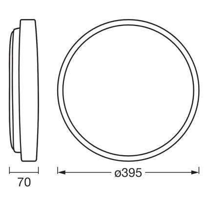 Osram - LED-es, dimmelhető mennyezeti lámpatest ORBIS ALISON LED/24W/230V Ø 39,5 cm, bézs