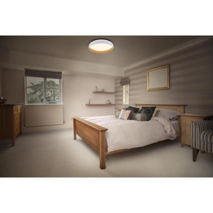 Osram - LED dimmelhető mennyezeti lámpatest ORBIS LIVIA, 36 W, 230 V, Ø 52 cm, fehér/barna