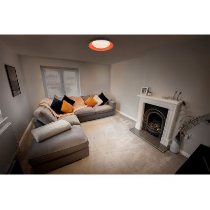Osram - fényerőszabályozható LED mennyezeti lámpatest ORBIS PLATE LED/45W/230V átm. 48 cm narancssárga/fekete