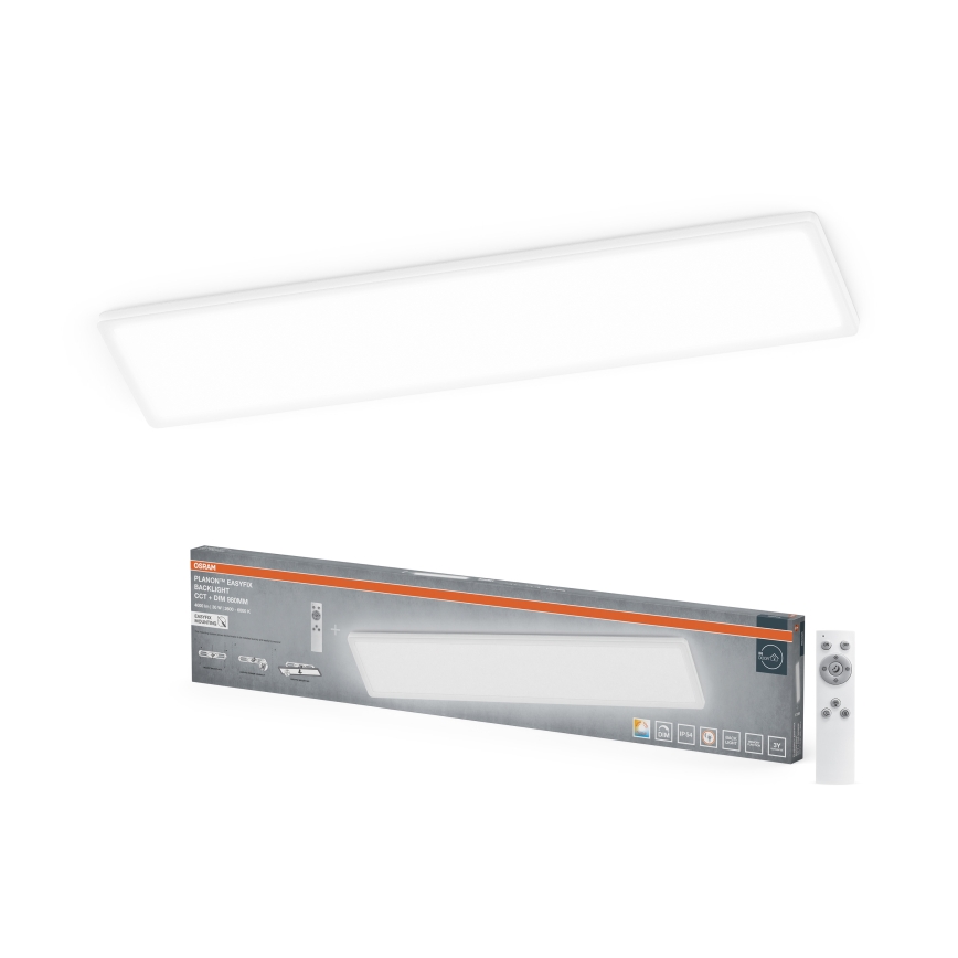 Osram - LED dimmelhető fürdőszobai mennyezeti lámpatest PLANON EASYFIX LED/30W/230V 2600-6000K 20x98 cm IP54 fehér + távirányító