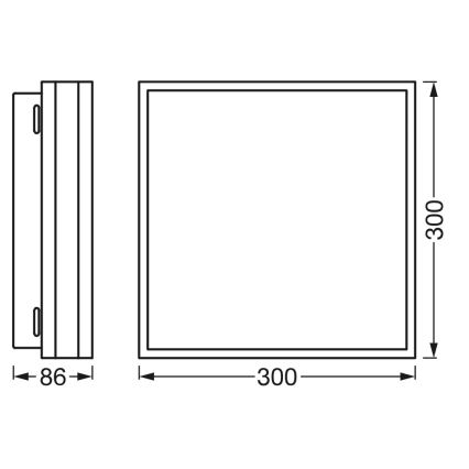 Osram - LED dimmelhető mennyezeti lámpa SMART+ MAGNET LED/24W/230V 30x30 cm 3000-6500K Wi-Fi