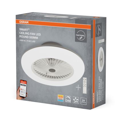 Osram - Dimmelhető LED mennyezeti lámpatest ventilátorral SMART+ LED/75W/230V 3000-6500K Wi-Fi + távirányító