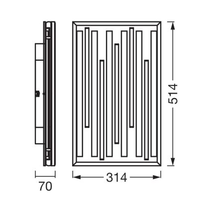 Osram - Dimmelhető LED mennyezeti lámpatest ORBIS ACOUSTIC LED/30W/230V 51x31 cm fenyő
