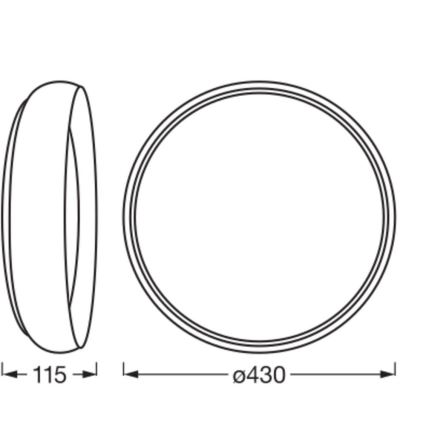 Osram - ORBIS LIVIA LED dimmelhető mennyezeti lámpatest 24W/230V, Ø 43 cm, fehér/barna
