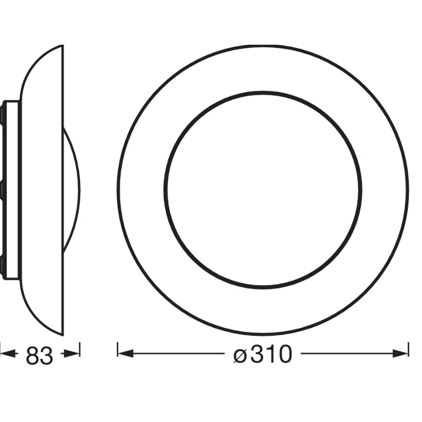 Osram - LED dimmelhető mennyezeti lámpatest ORBIS PLATE LED/19W/230V Ø 31 cm zöld/fekete