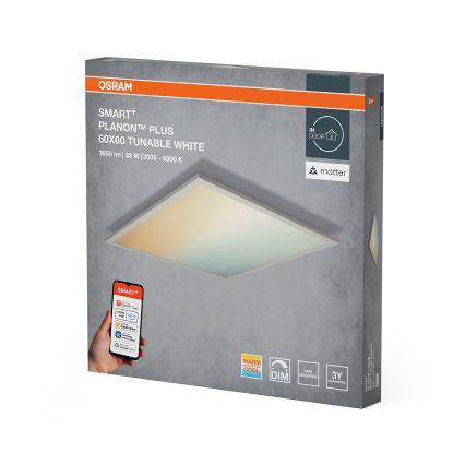 Osram - SMART+ PLANON dimmelhető LED mennyezeti lámpatest LED/36W/230V 60x60 cm 3000-6500K Wi-Fi