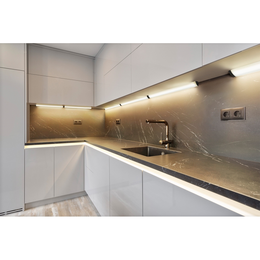 Osram - LED fényerőszabályozható pult alatti lámpa mozgásérzékelővel LINEAR ANGLE LED/7,5W/230V 3000/4000/6500K 55 cm fekete