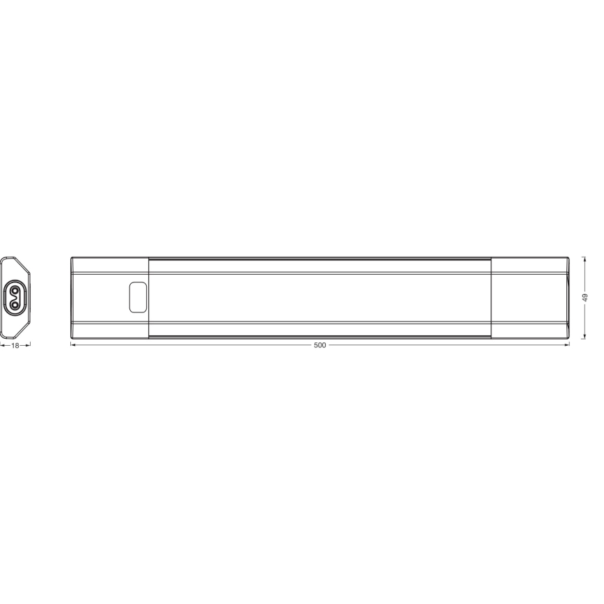Osram - LED fényerőszabályozható pult alatti világítótest mozgásérzékelővel LINEAR EDGE LED/8W/230V 3000/4000/6500K 50 cm fekete