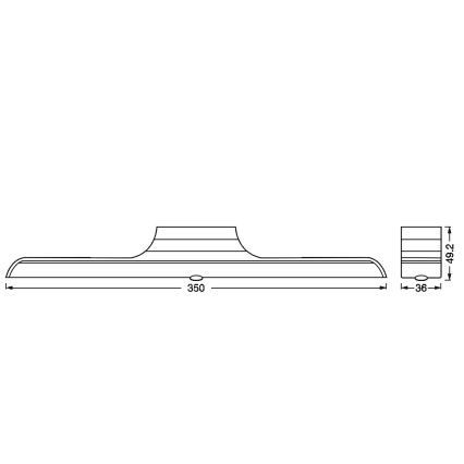 Osram - LED fényerőszabályozható szekrény alá szerelhető világítótest mozgás- és alkonyatérzékelővel LINEAR LED/5W/3,7V 2200 mAh 3000K 35 cm fehér
