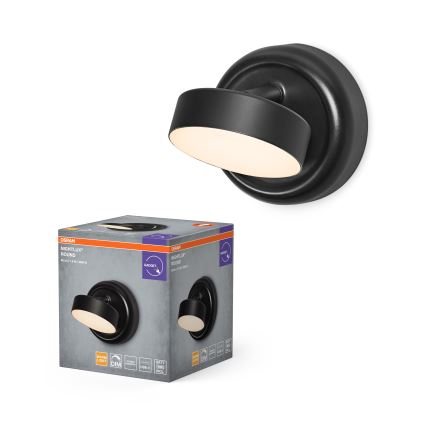 Osram - NIGHTLUX érintésvezérlésű, fényerőszabályozható, újratölthető LED fali lámpa LED/1,8W/5V fekete