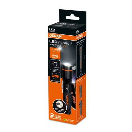 Osram - LED-es, fényerőszabályozható, újratölthető zseblámpa LEDINSPECT PRO TORCH 500 LED/6W/3,7V 2200 mAh IP44
