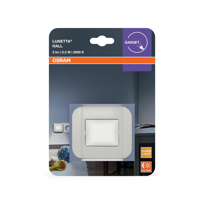 Osram - LED éjszakai fény alkonyatérzékelővel LUNETTA LED/0,2W/230V