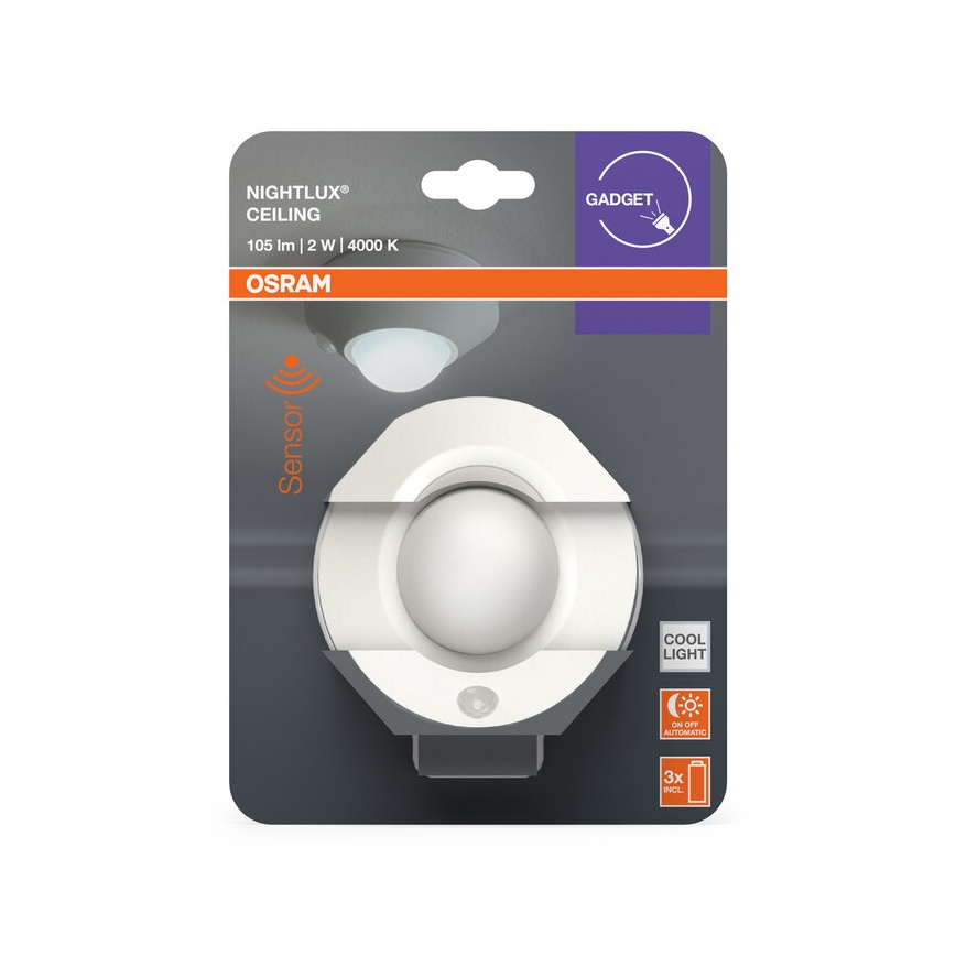 Osram - LED irányfény érzékelővel NIGHTLUX LED/2W/3xAA fehér