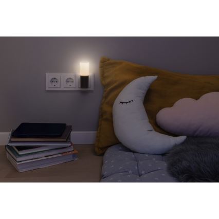 Osram - LED éjszakai lámpa alkonyérzékelővel LUNETTA LED/0,2W/230V fekete