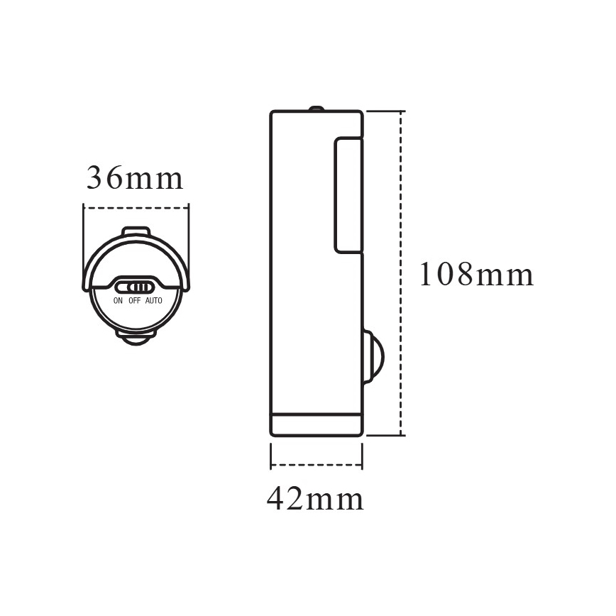 Osram - NIGHTLUX LED irányfény érzékelővel LED/0,35W/3xAAA IP54 ezüst