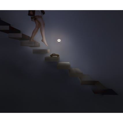 Osram - LED éjszakai lámpa mozgás- és alkonyatérzékelővel LUNETTA LED/0,31W/230V fehér