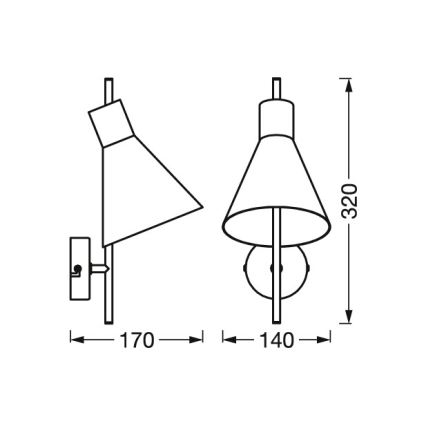 Osram - LED fali lámpa DECOR TOKIO LED/5W/230V fekete