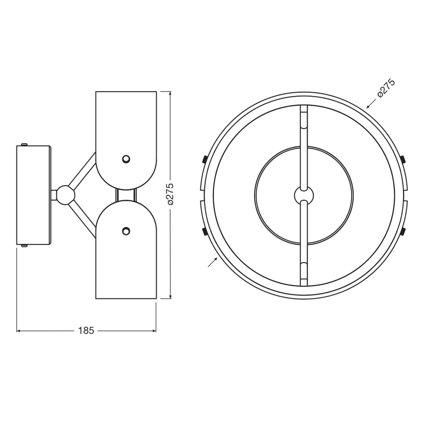 Osram - LED fali lámpatest DECOR CURVE LED/20W/230V szürke