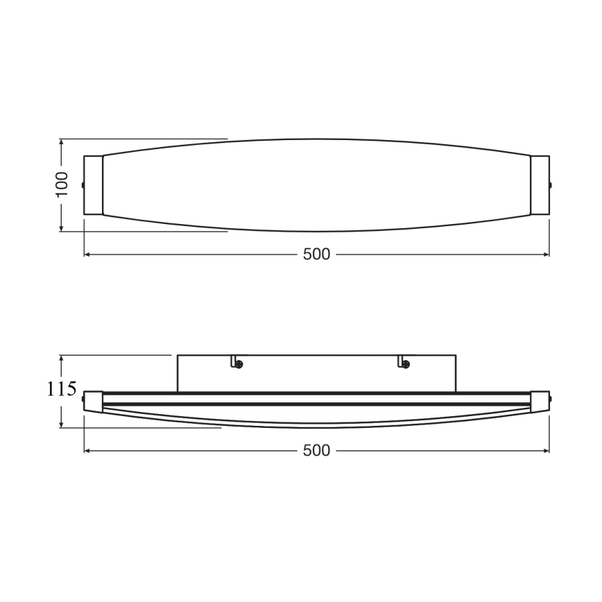 Osram - LED fali lámpatest DECOR FLAT LED/13W/230V szürke