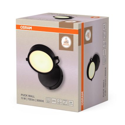 Osram - LED fali lámpatest DECOR PUCK LED/11W/230V fekete
