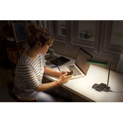 Osram - Fényerőszabályozható LED asztali lámpa OFFICE LINE LED/19W/230V 3000/4000/6500K fekete