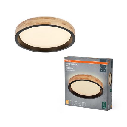 Osram - Dimmelhető LED mennyezeti lámpa MARIANO LED/24W/230V Ø 41 cm tölgy/fekete