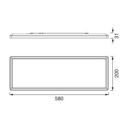 Osram - fényerőszabályozható LED fürdőszobai mennyezeti lámpatest PLANON EASYFIX LED/24W/230V 2600-6000K 20x58 cm IP54 fehér + távirányító